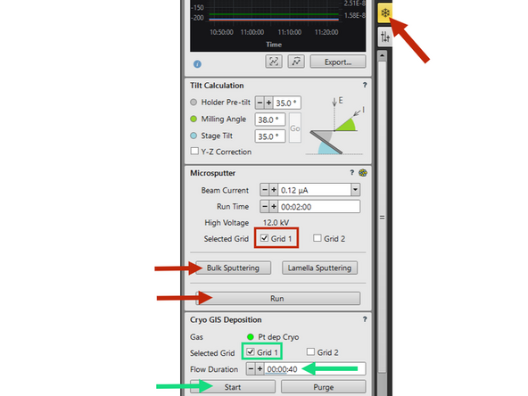 The GIS needle will not insert if the Z-height and Working Distance are not linked. If you missed this step, please visit Step 2.