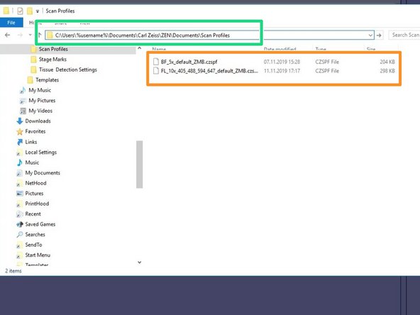 This step is only needed, when you use the profile for the first time.