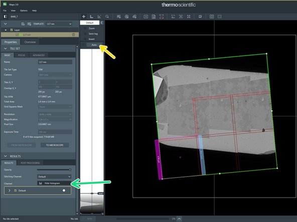 Go to Results tab, press Show histogram