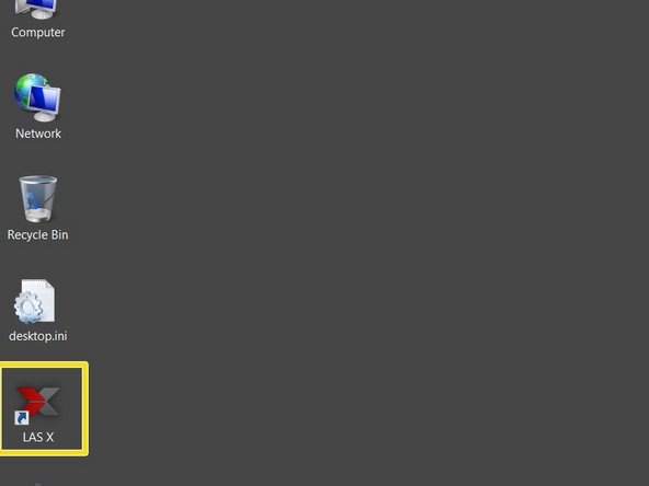 Start the &quot;LAS X&quot; software.