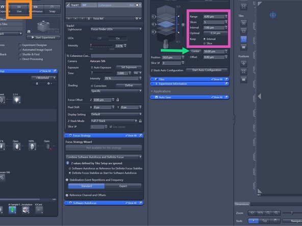 Press &quot;Live&quot; and focus by either using the focus wheel or by pressing Ctrl and using the mouse wheel.