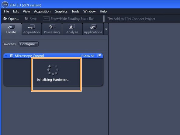 The system will automatically initialize the hardware.