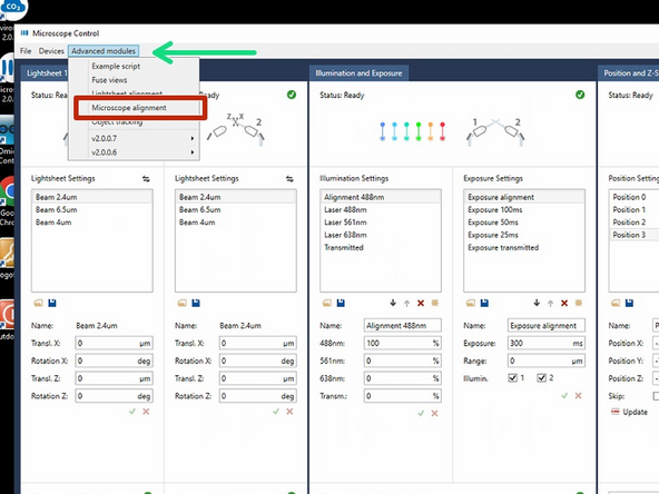 Go to the menu tab &quot;Advanced modules&quot;.