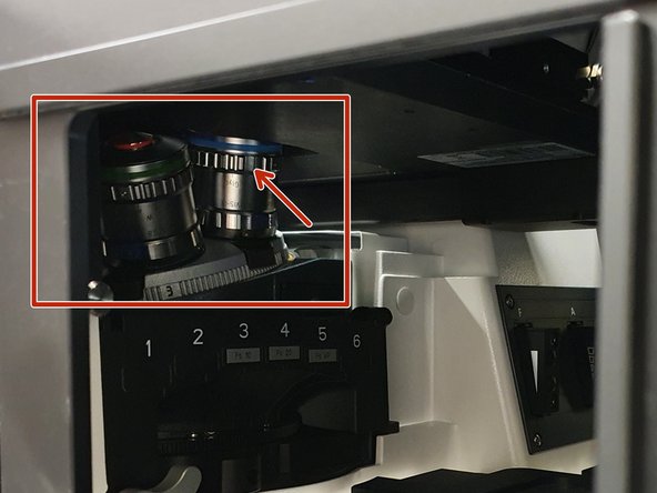 Do not remove the objectives for adjustments.