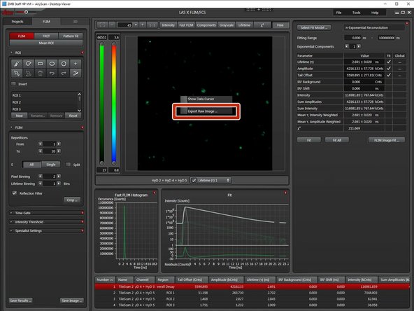 Right click on your image representation and select &quot;Export Raw Image...&quot;