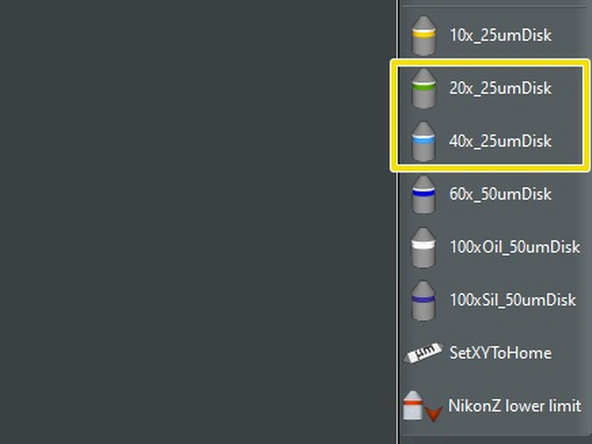 For some objectives the correction collar has to be adjusted.