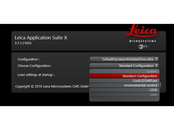 Stop the countdown by clicking on it, if you want to change the configuration.