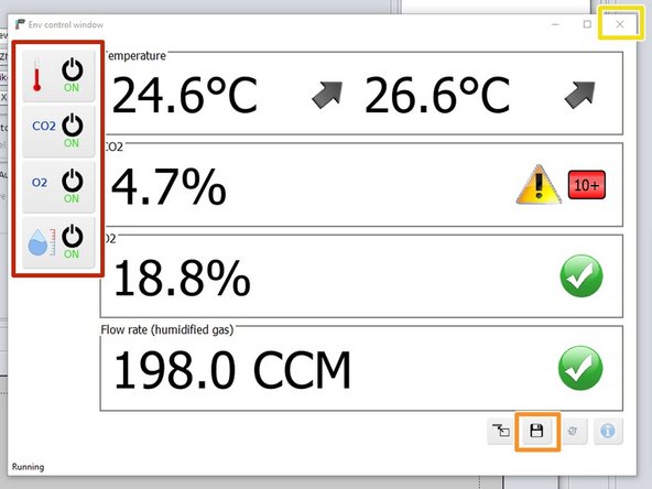 Turn off the environmental control.