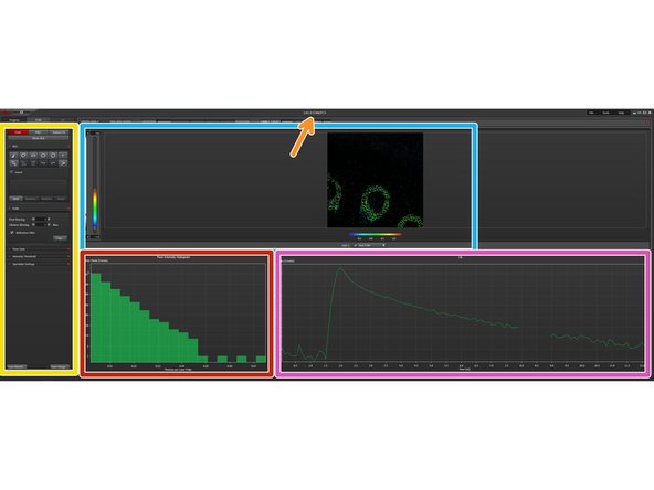 After pressing &quot;Live&quot;, the LAS X FLIM/FCS window appears on the right screen.