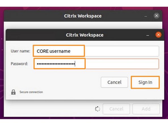 Enter &quot;vdi.core.uzh.ch&quot; as server address and click on &quot;Next&quot;.