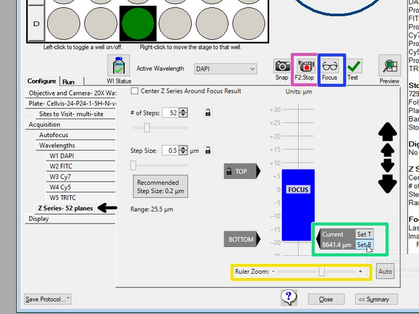 Click Focus to see top/bottom scroll bar, if it disappears click Focus again.