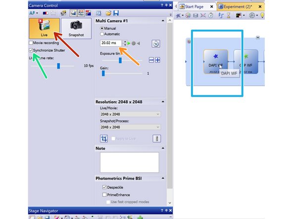 Double click on the observation method box to activate it.
