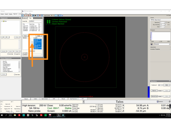 Highlight all the settings and click the arrowhead to the left.