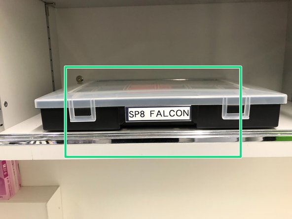 The depicted stage insert is usually  placed at the microscope.