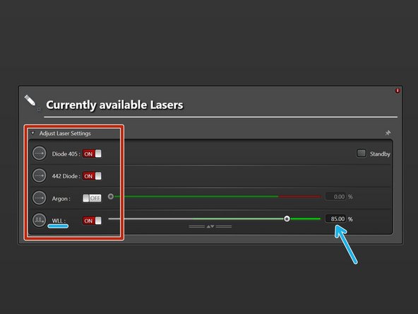 Select &quot;Laser Config&quot;.