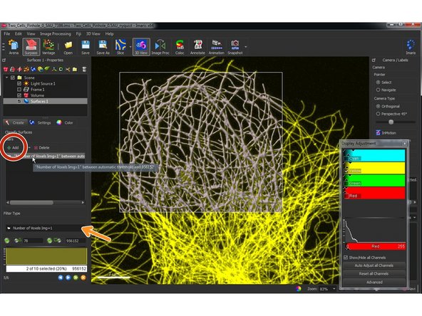 In this step you can classify/filter your surfaces using a combination of filters.