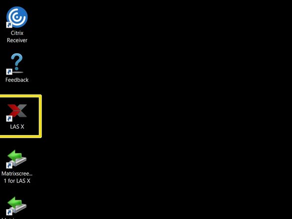 Start the &quot;LAS X&quot; software.