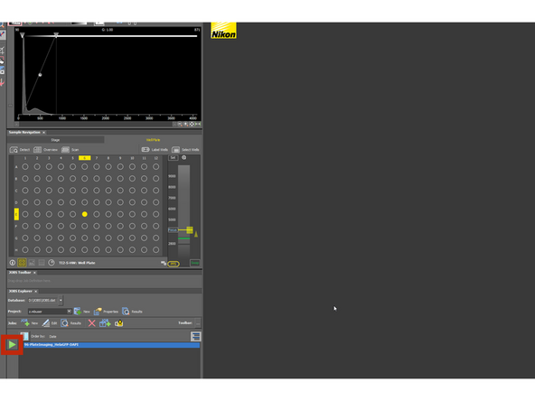 Click on the JOB and press the play button