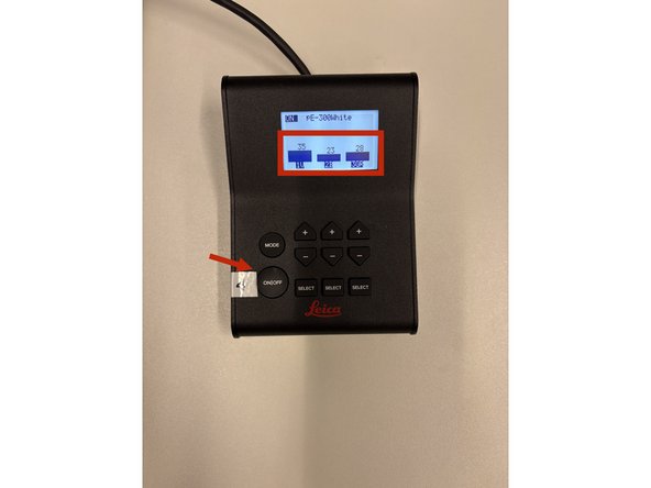 Make sure that these blocks are fully colored. If they are striped - press ON/OFF button again