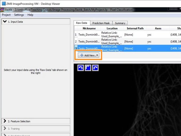 Add your training data as &quot;Separate Images&quot;.