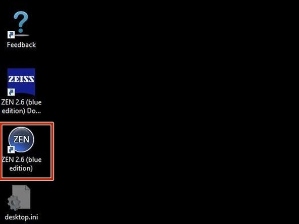 Start the ZEN blue software