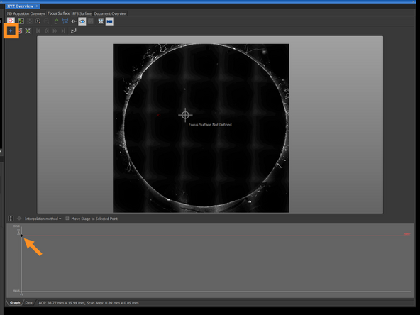 Change to Focus Surface tab in XYZ Overview