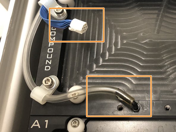 Locate the power as well as the gas connectors.