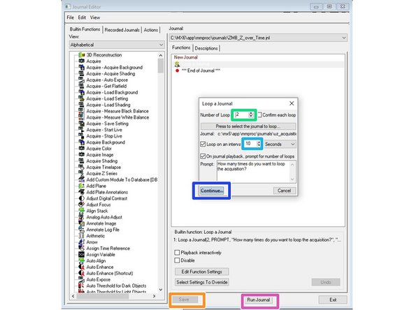 Specify how many times you would like to loop your plate acquisition protocol.