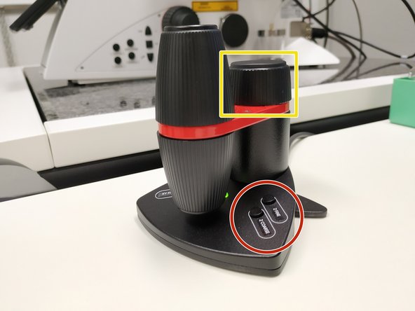 Click &quot;FLUO&quot; and choose an appropriate &quot;FLUO-Filtercube&quot; : e.g. &quot;DAPI&quot;.