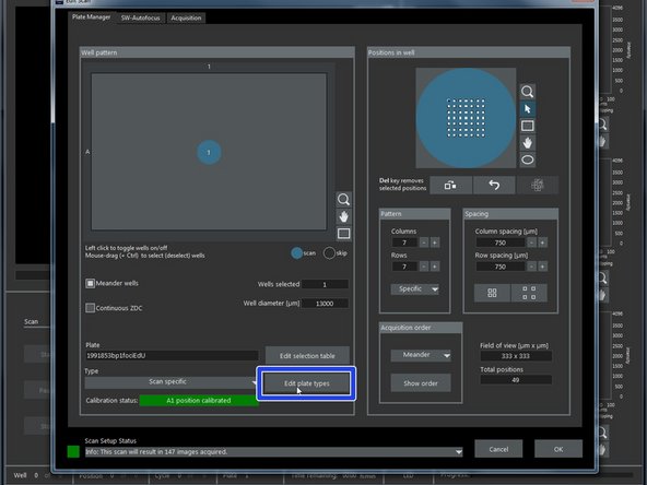 On the next pop up window select &quot;Edit plate types&quot;.