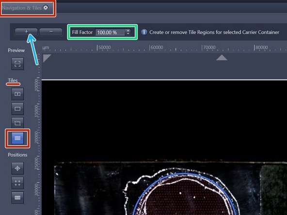 Within the &quot;Navigation &amp; Tiles&quot; tab select &quot;Sample carrier&quot; option.