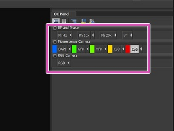 Choose the Optical configuration (OC). Click here for intructions