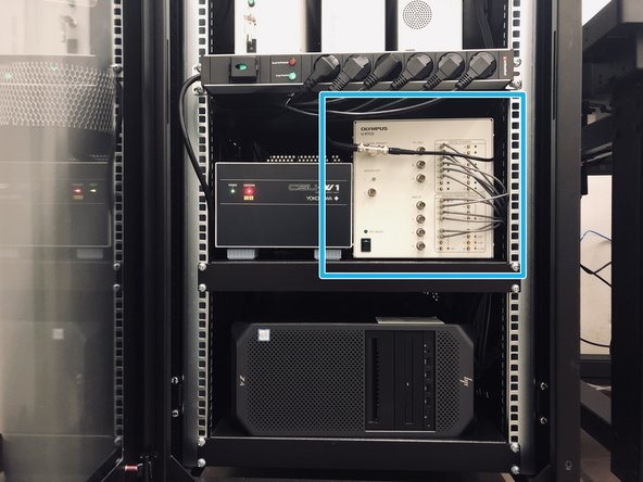 Return to the Olympus rack and switch on the RTC Box (5).