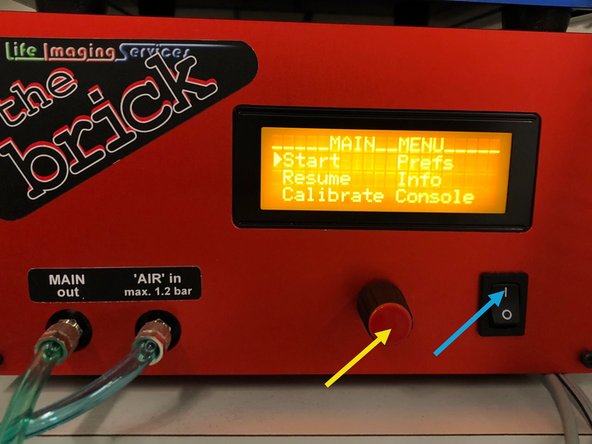 Turn the knob to navigate through the menu options. Small arrow next to the option will show where you are.