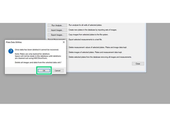 Use shift and mouse to mark all plates you want to delete.