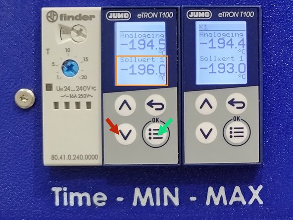 Before exchanging and refilling the pressurized nitrogen tank, it is recommended to completely fill the nitrogen dewar. A full dewar lasts ca. 20 hours.