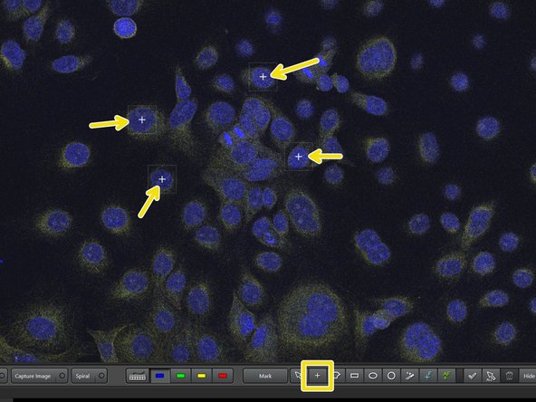 Select the areas that you want to measure via the &quot;Point Selection Tool&quot;.