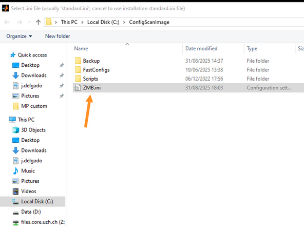 Start user config (eg Imene)