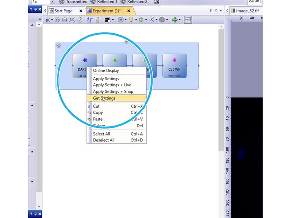 Once you are satisfied with your settings right click on the observation method  and select &quot;Get settings&quot;.