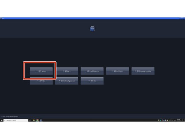 Choose &quot;ZEN System&quot;.