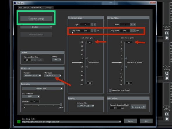 Click "Test system settings".