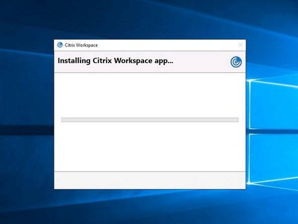 The installation will start and can take some minutes.
