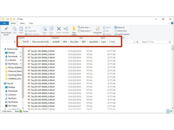 Right click on the tile to get more options.