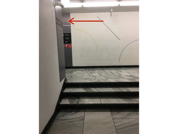 Go to the A floor with the lift.