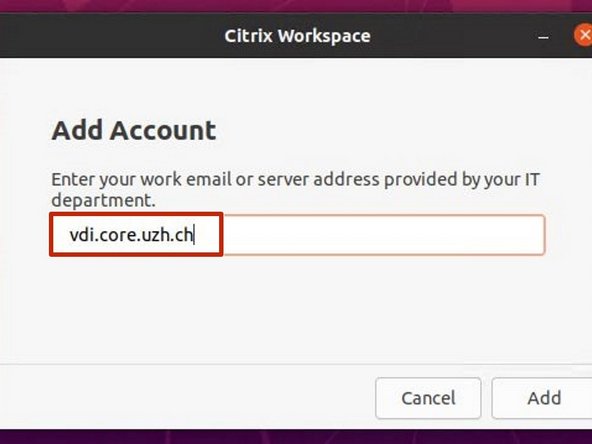 Start Citrix Workspace app.