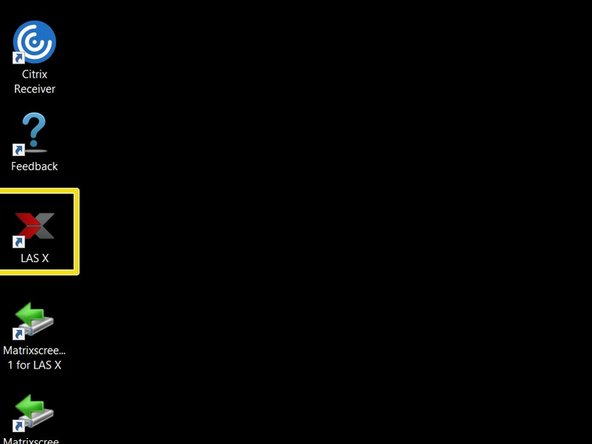 Start the &quot;LAS X&quot; software.