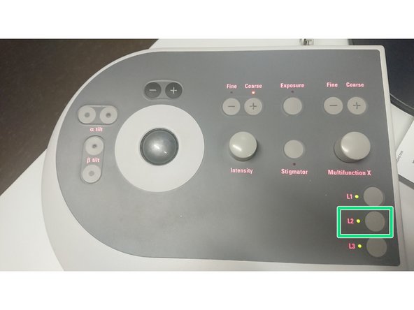 Press Eucentric focus on the right panel to reset the focus of the lenses.