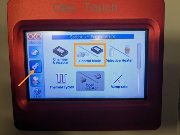 The temperature control can run in two different modalities: chamber or sample.