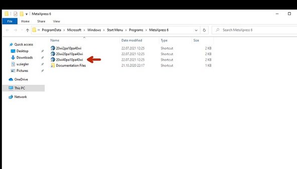 Start the profile defined in the feedback form