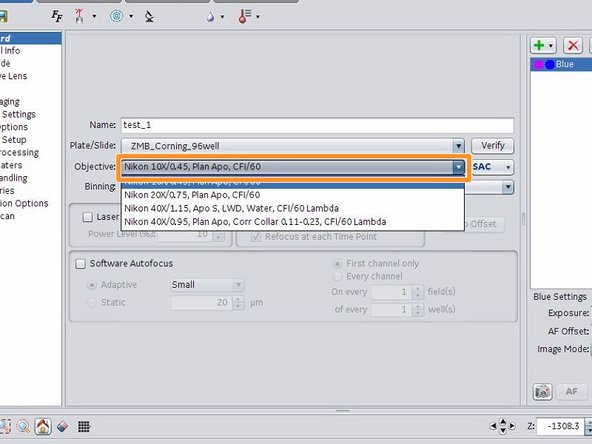 Select an objective.